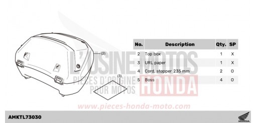 KIT,TOP BOX(MANUAL) NSS750R de 2024